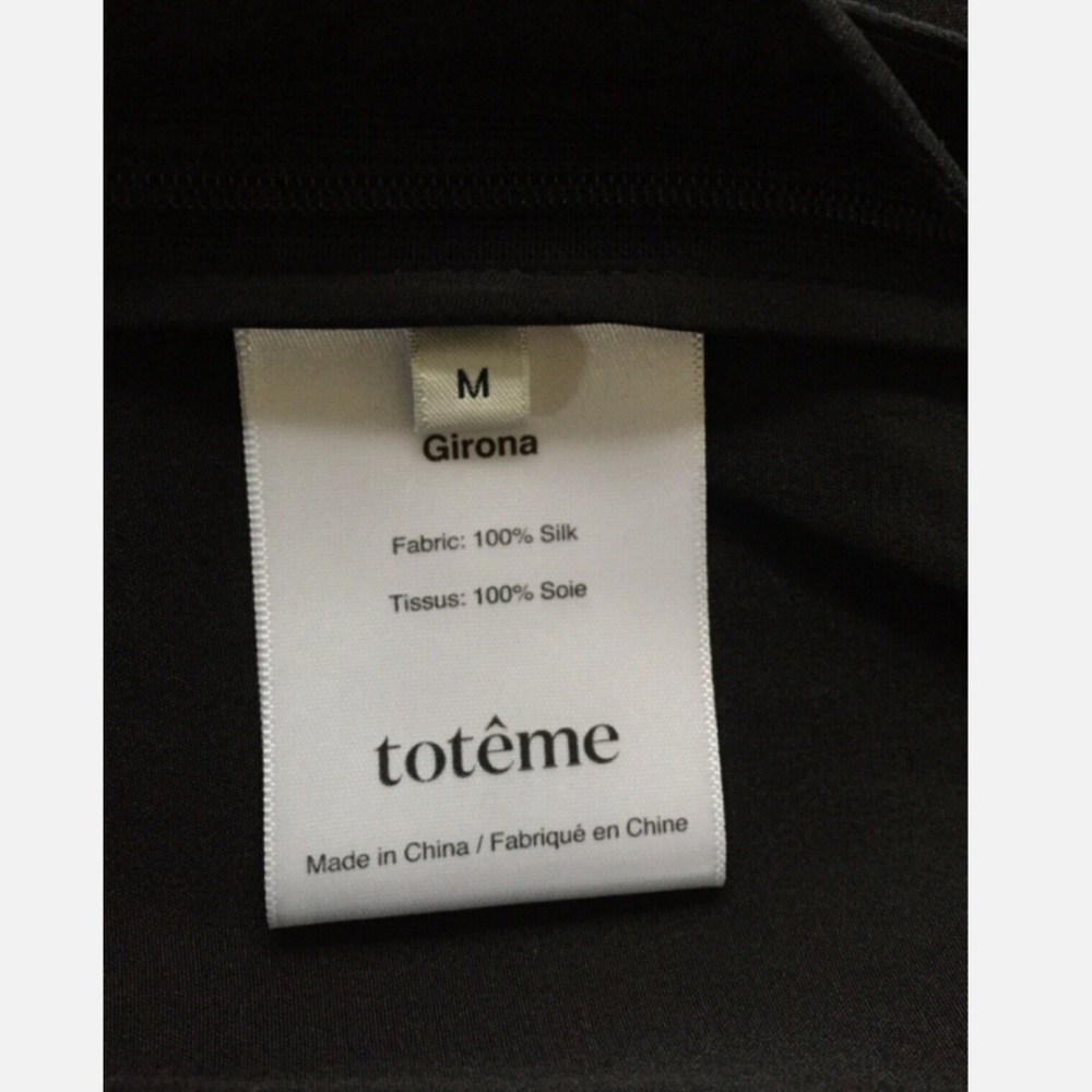 ★100% Authentic!! TOTÊME Girona Layered Silk Dress Black M★ - Picture 8 of 8